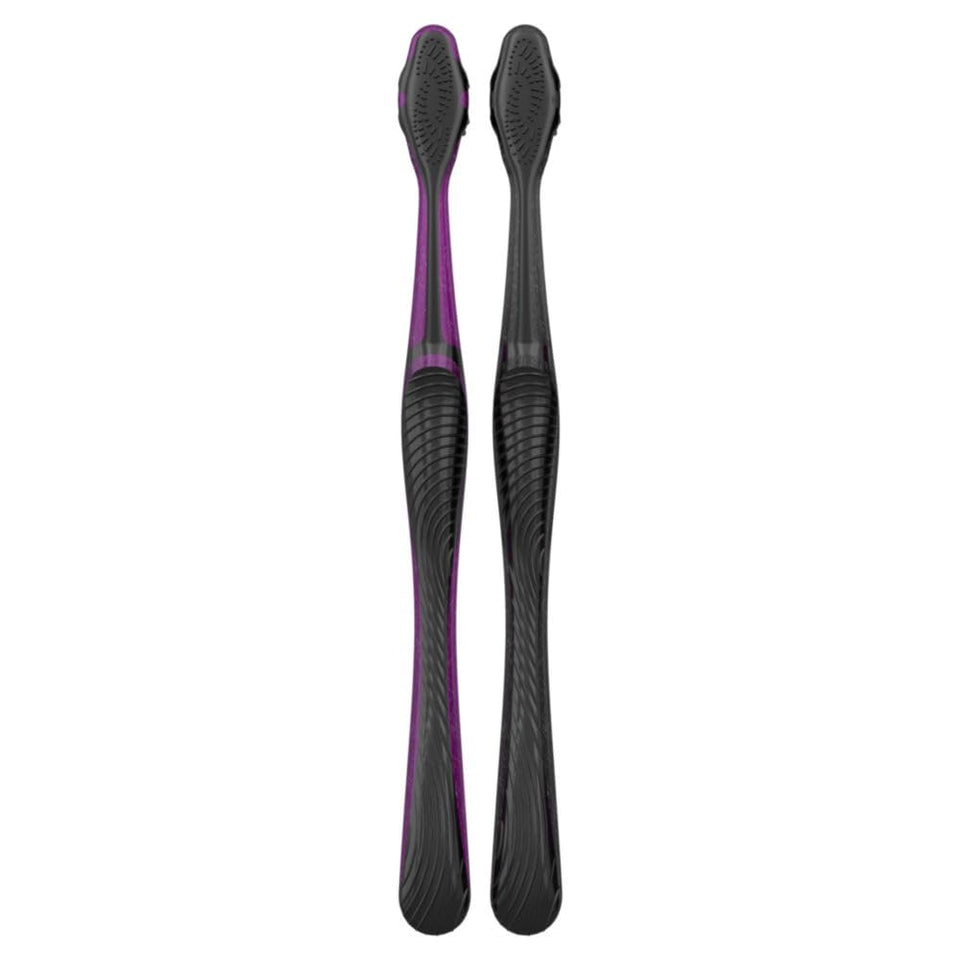 Oral-B 3D White Charcoal Manual Toothbrush Medium Bristles 2-Pack Teeth Whitening Adults