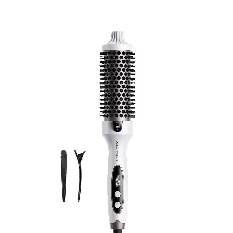 Wavytalk Thermal Brush 1.5 Inch Heated Round Brush with Ionic Ceramic for Smooth Blowout Hair Styling