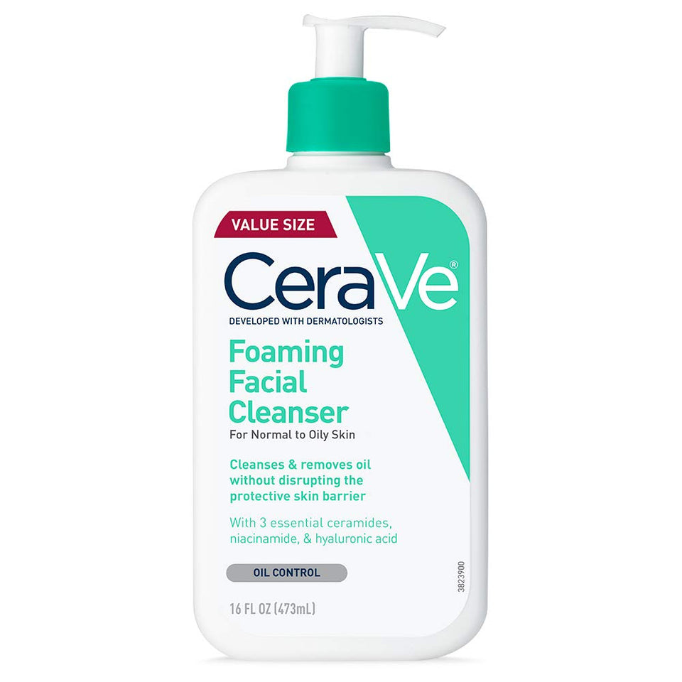 CeraVe Acne Face Cleanser 2% Salicylic Acid Oil Absorbing Clay for Breakout Control 16 Ounce