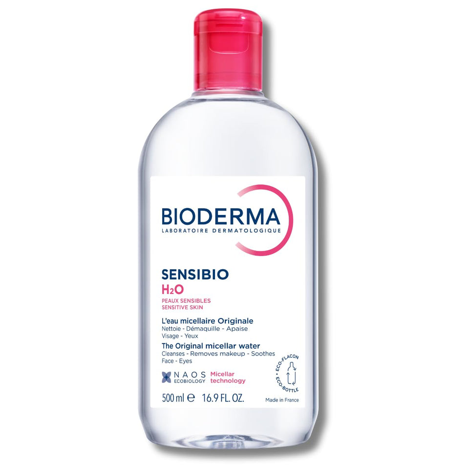 Bioderma Sensibio H2O Micellar Water Makeup Remover and Gentle Face Cleanser for Sensitive Skin