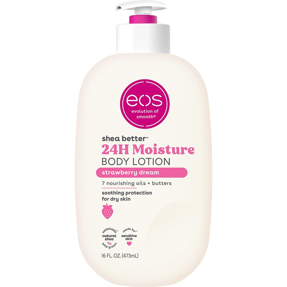 eos Shea Better Body Lotion Vanilla Cashmere 16oz lightweight vegan moisturizer - BuyO