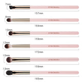 6 Piece Eye Makeup Brush Set Professional Blending Eyeshadow Concealer Eyeliner Soft Wood Handle