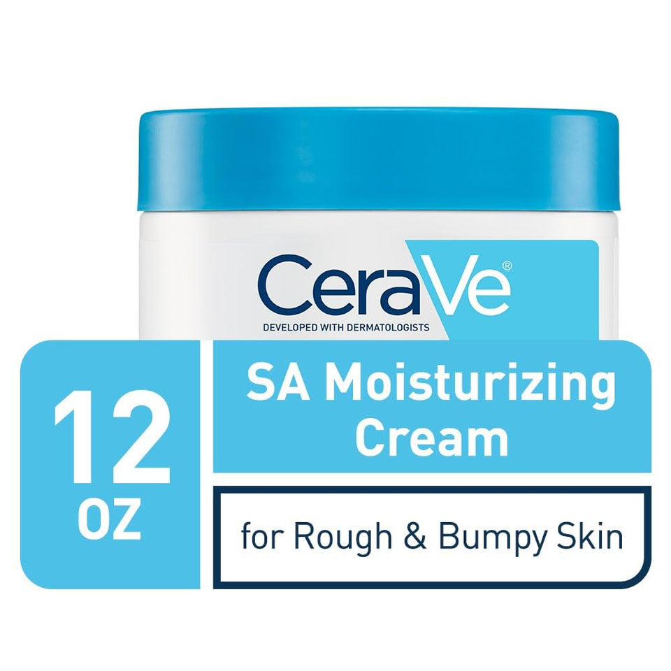 CeraVe SA Moisturizing Cream with Lactic Acid Hyaluronic Acid & Ceramides Fragrance Free 12 Oz
