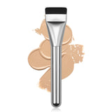BEAUTYFACTOR flat foundation brush Korean spatula liquid cream blending silver - BuyO