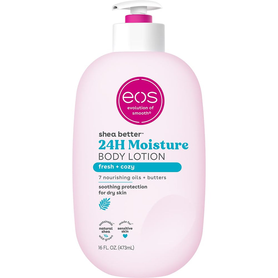 eos Shea Better Body Lotion Vanilla Cashmere Lightweight Non Greasy Moisturizer for Dry Skin Care