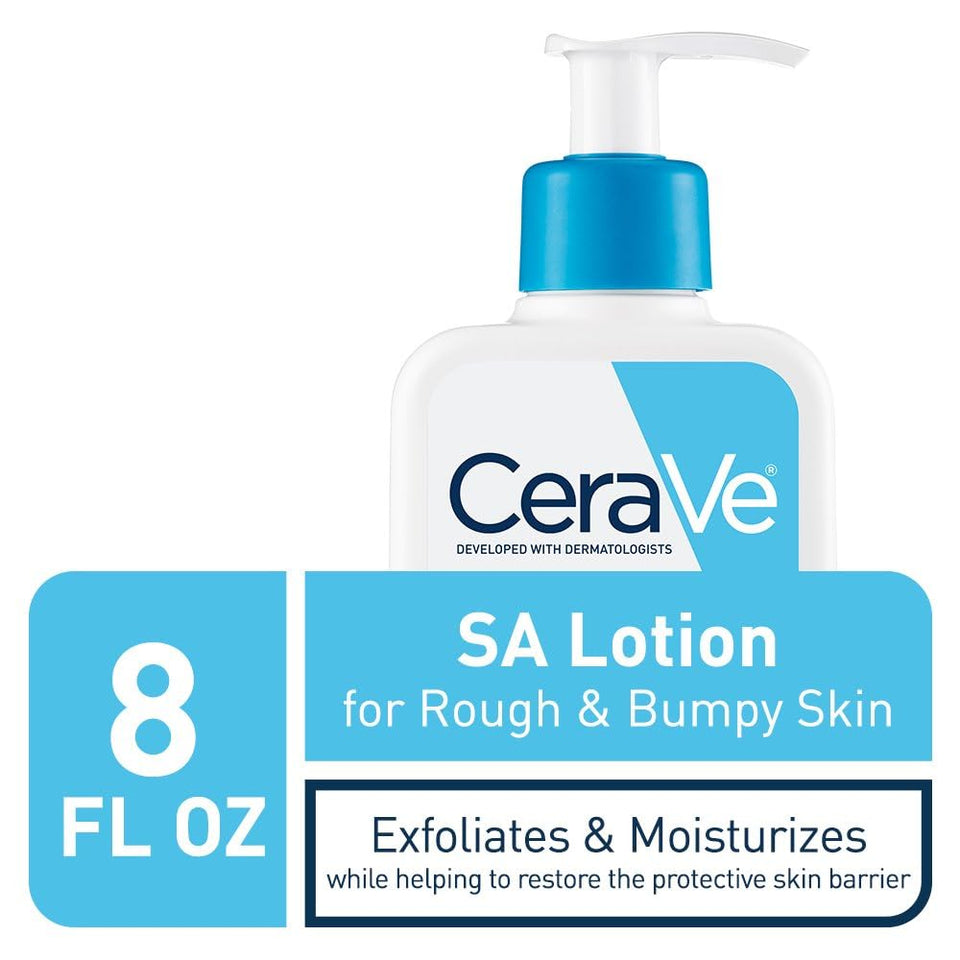 CeraVe SA Lotion for Rough & Bumpy Skin with Salicylic Acid Lactic Acid & Hyaluronic Acid 8 Oz