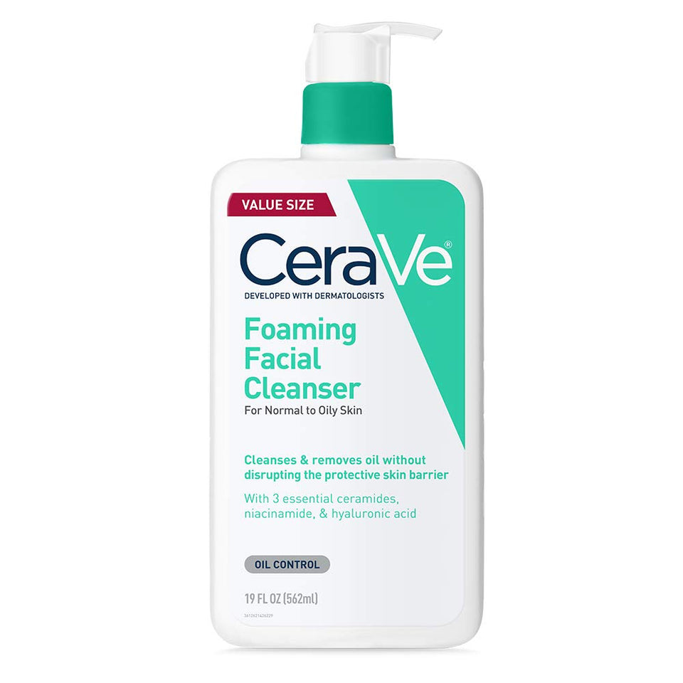 CeraVe Acne Face Cleanser 2% Salicylic Acid Oil Absorbing Clay for Breakout Control 16 Ounce
