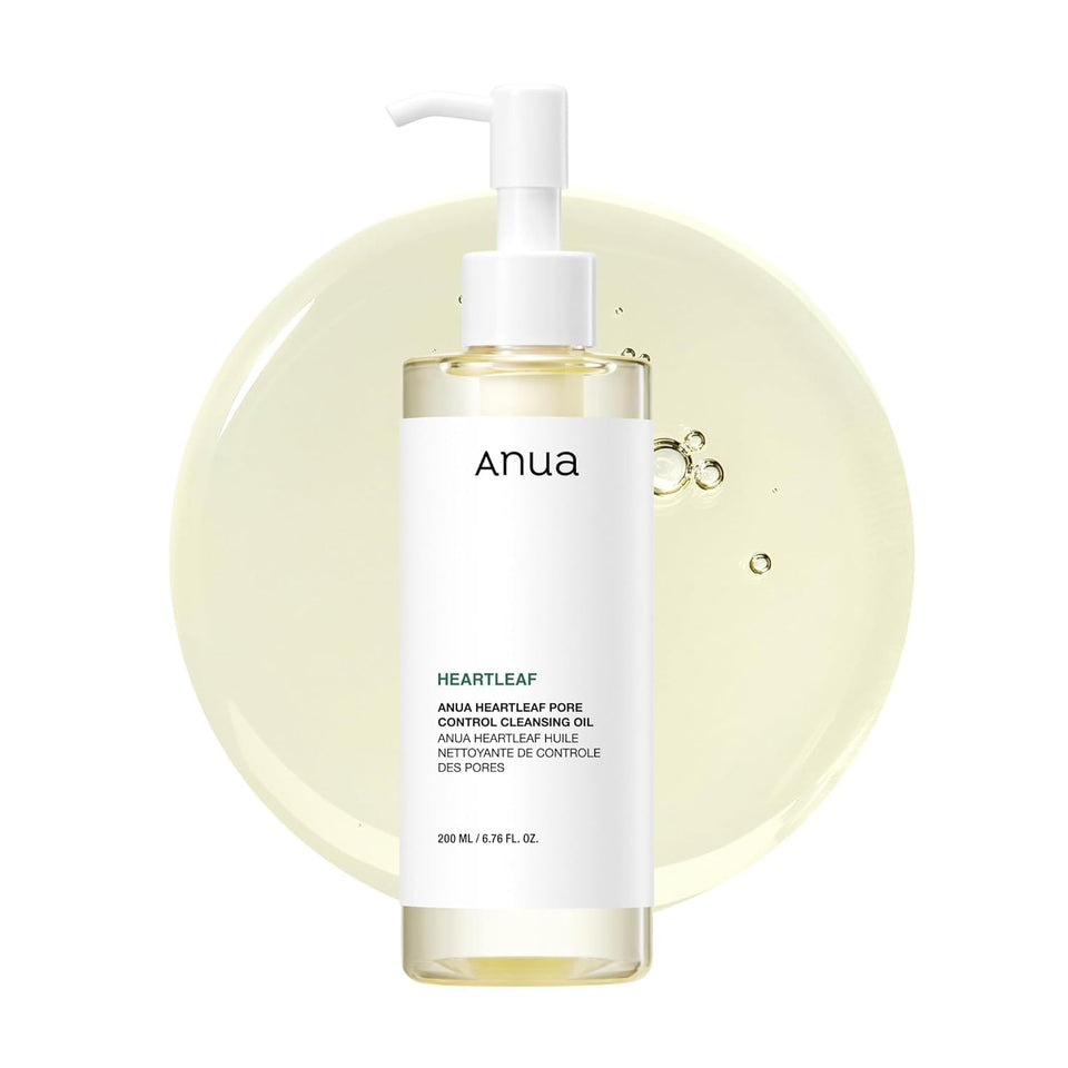 Anua Heartleaf Pore Control Cleansing Oil Korean Skincare for Makeup Removal and Sebum Care