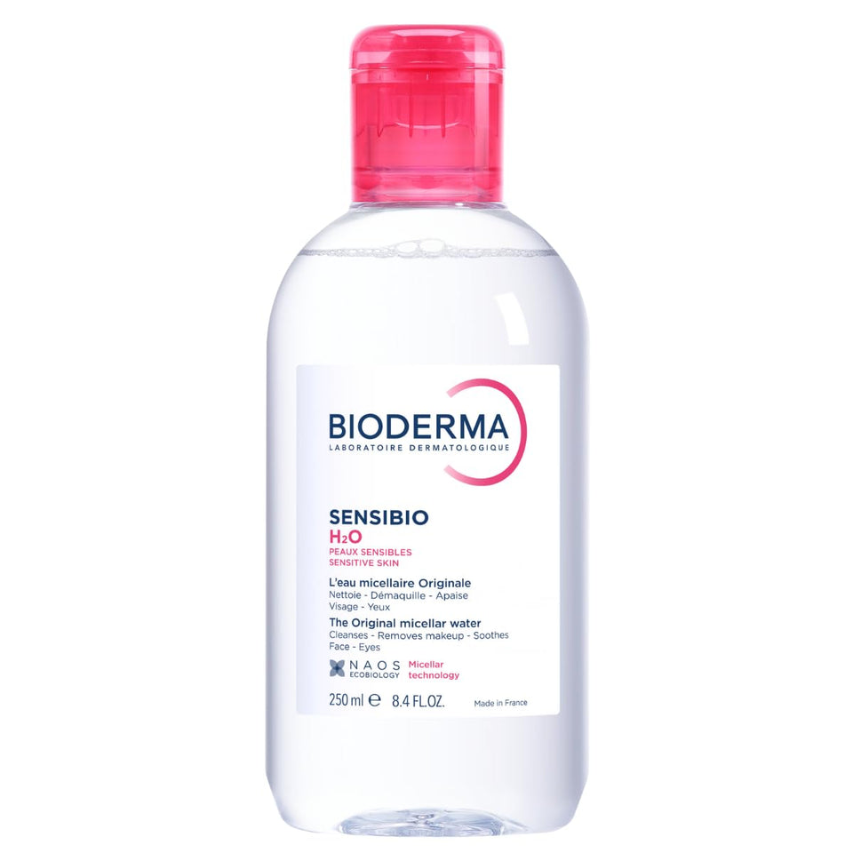 Bioderma Sensibio H2O Micellar Water Makeup Remover and Gentle Face Cleanser for Sensitive Skin