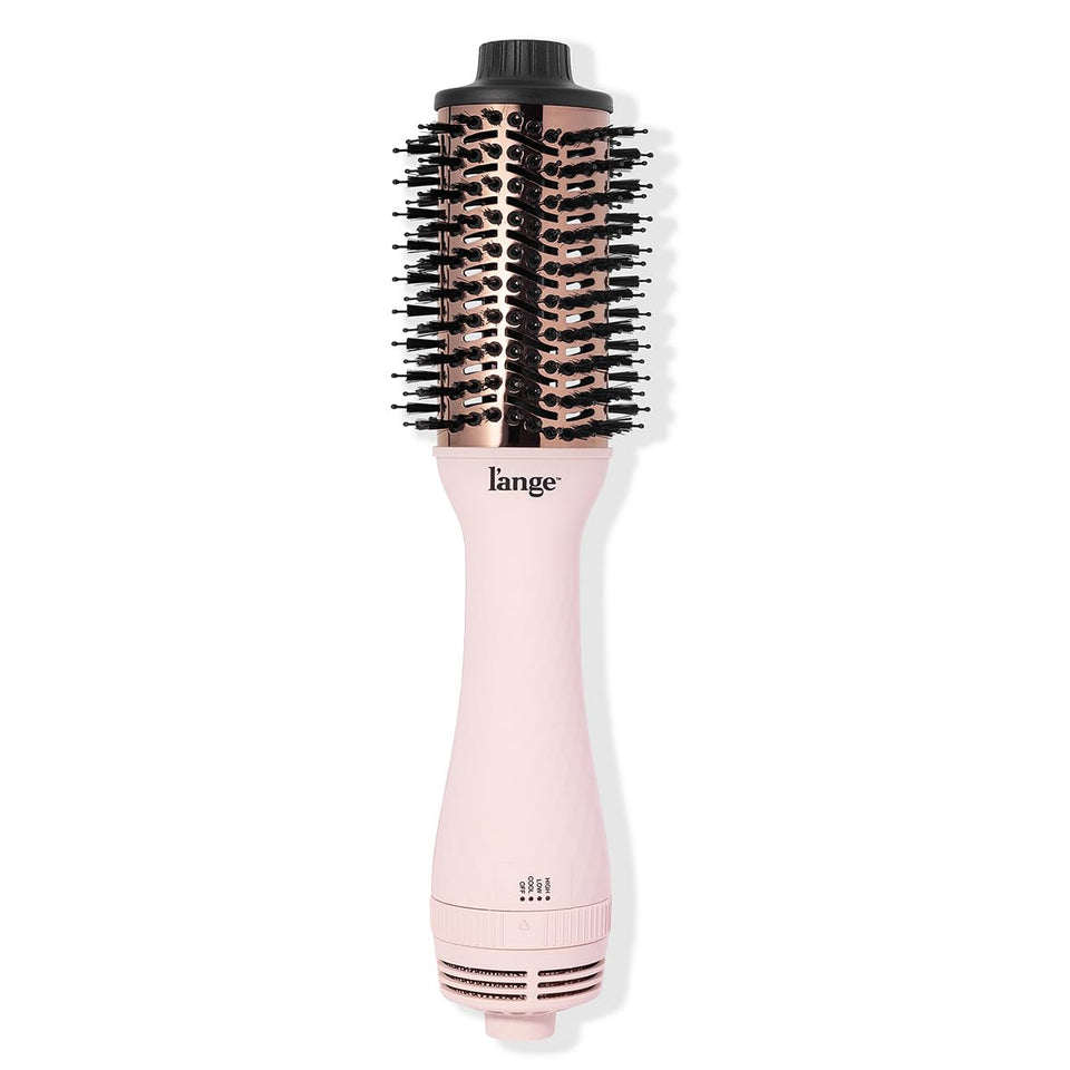 L'ANGE HAIR Le Volume 2-in-1 titanium blow dryer brush oval barrel blush 60mm - BuyO