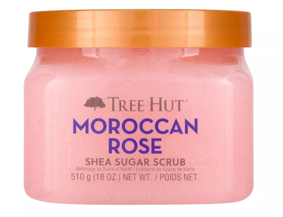Tree Hut Vanilla Body Scrub with Shea Butter & Essential Oils Hydrating Sugar Exfoliator 18 Oz