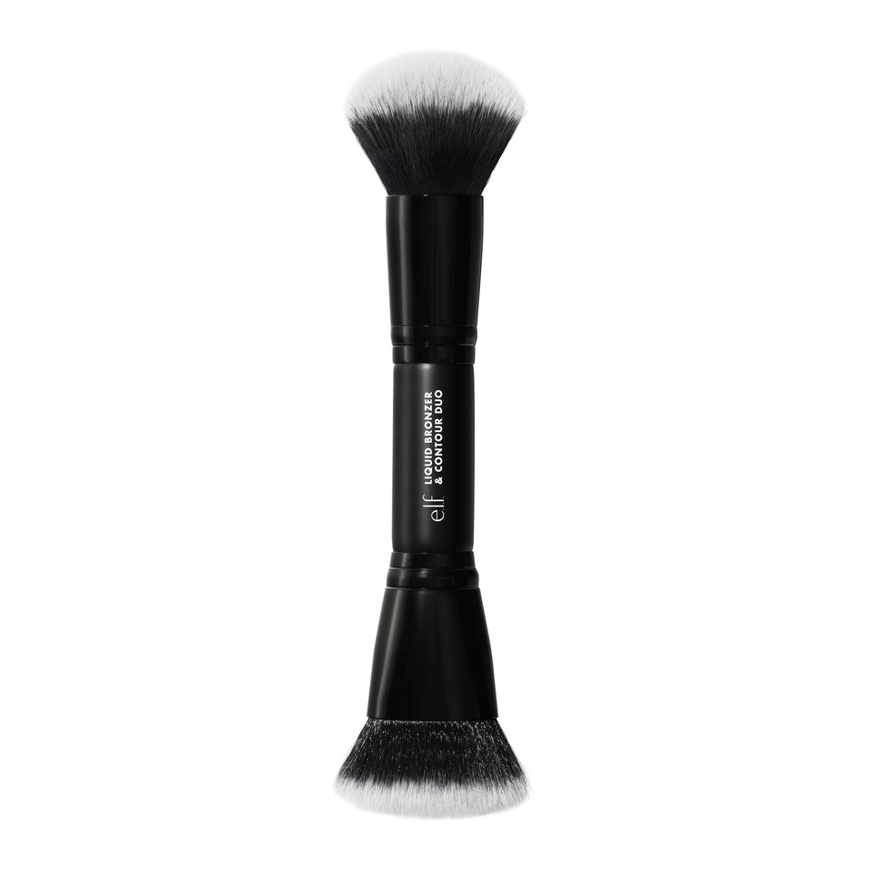 e.l.f. liquid bronzer contour duo brush dual-ended synthetic vegan cruelty-free - BuyO