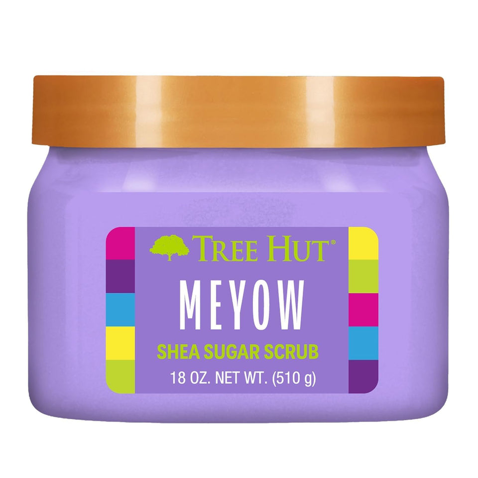 Tree Hut Vanilla Body Scrub with Shea Butter & Essential Oils Hydrating Sugar Exfoliator 18 Oz