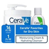 CeraVe Moisturizing Cream & Hydrating Facial Cleanser Set for Dry Skin Travel Skin Care Kit