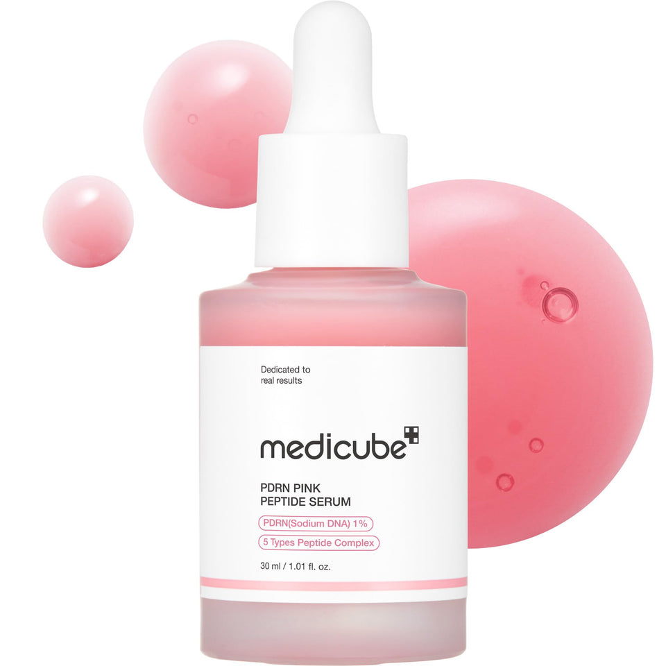 medicube PDRN Pink Peptide Serum with Salmon DNA Niacinamide & Peptides for Glow Skin 1.01 Oz