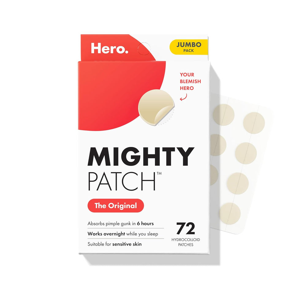 Mighty Patch Original Acne Pimple Patches by Hero Cosmetics Hydrocolloid Spot Stickers 36 Count