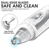 Professional Ear and Nose Hair Trimmer with Waterproof Dual Edge Blades for Men and Women Pink