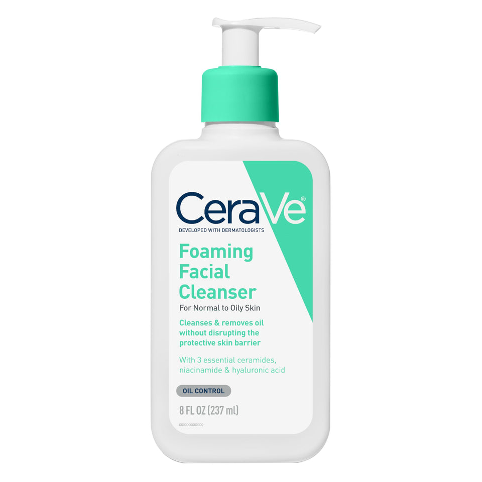 CeraVe Acne Face Cleanser 2% Salicylic Acid Oil Absorbing Clay for Breakout Control 16 Ounce