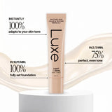 Luxe Color Changing Foundation Medium with Smart Shade Matching Formula for Natural Looking Skin