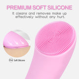 PRITECH Facial Cleansing Brush with Silicone Face Scrubber and Heat Massage for Deep Skin Cleaning