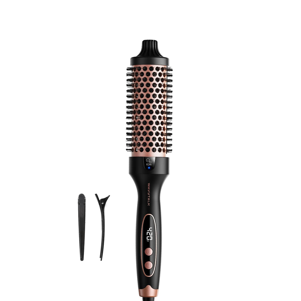 Wavytalk Thermal Brush 1.5 Inch Heated Round Brush with Ionic Ceramic for Smooth Blowout Hair Styling