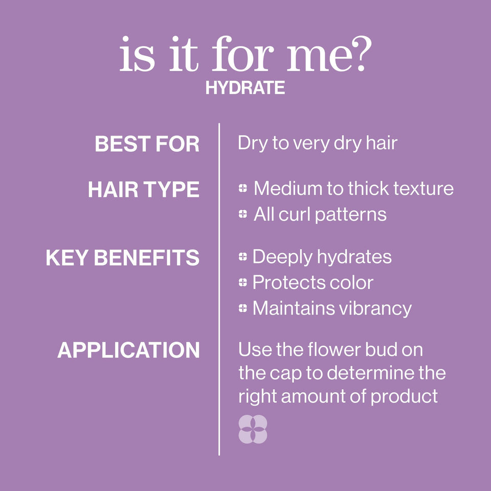 Pureology Hydrate Moisturizing Shampoo for Color Treated Hair with Deep Hydration and Shine Boost