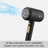 Slopehill Professional Ionic Hair Dryer 1800W Fast Drying Low Noise with Diffuser Concentrator Black