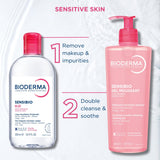 Bioderma Sensibio H2O Micellar Water Makeup Remover and Gentle Face Cleanser for Sensitive Skin