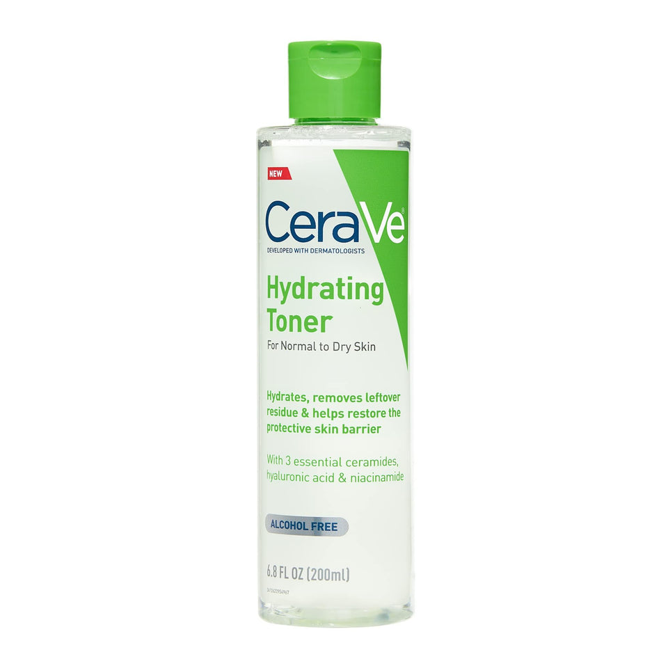 CeraVe Hydrating Toner for Face with Hyaluronic Acid Niacinamide & Ceramides Fragrance Free 6.8 Oz