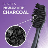 Oral-B 3D White Charcoal Manual Toothbrush Medium Bristles 2-Pack Teeth Whitening Adults