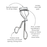 Tweezerman Classic Eyelash Curler with Refill Pads for All Eye Shapes Dramatic Curl
