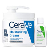 CeraVe Moisturizing Cream & Hydrating Facial Cleanser Set for Dry Skin Travel Skin Care Kit
