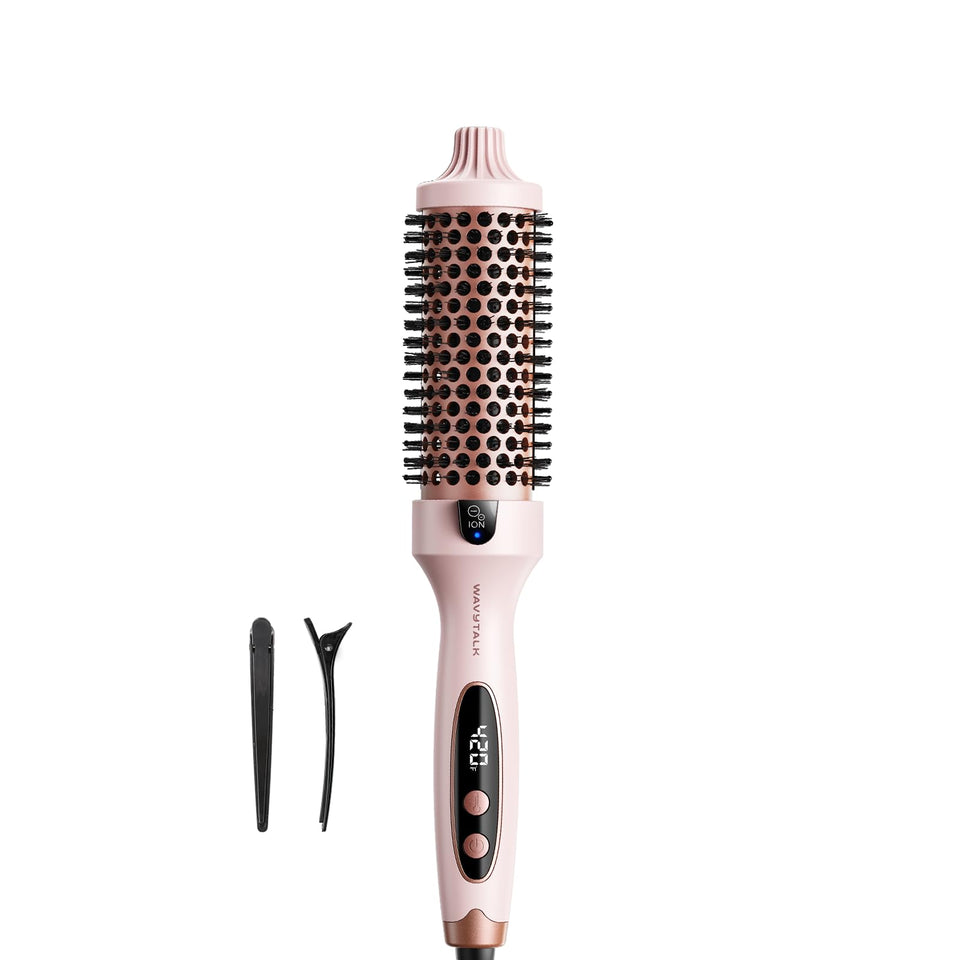 Wavytalk Thermal Brush 1.5 Inch Heated Round Brush with Ionic Ceramic for Smooth Blowout Hair Styling
