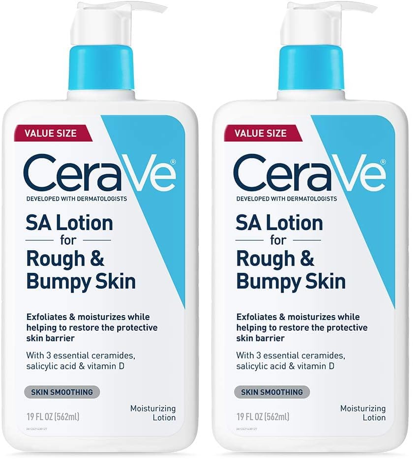 CeraVe SA Lotion for Rough & Bumpy Skin with Salicylic Acid Lactic Acid & Hyaluronic Acid 8 Oz