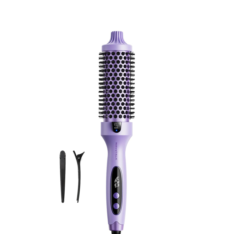 Wavytalk Thermal Brush 1.5 Inch Heated Round Brush with Ionic Ceramic for Smooth Blowout Hair Styling