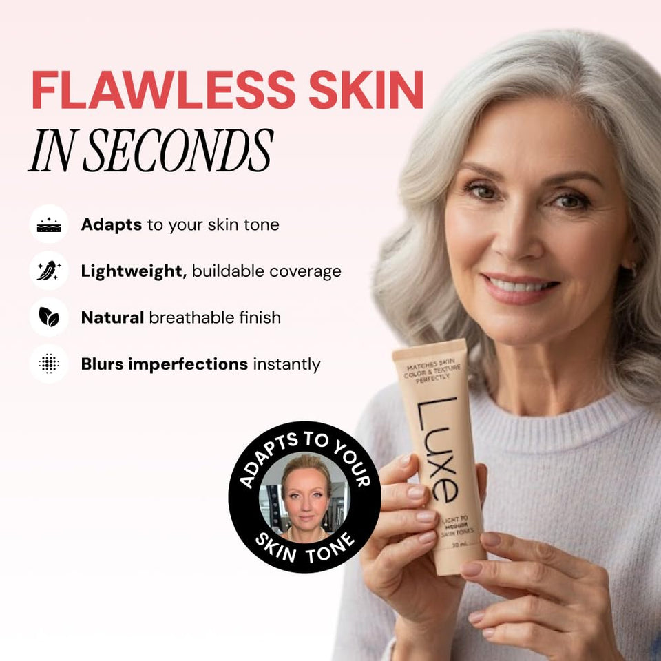 Luxe Color Changing Foundation Medium with Smart Shade Matching Formula for Natural Looking Skin