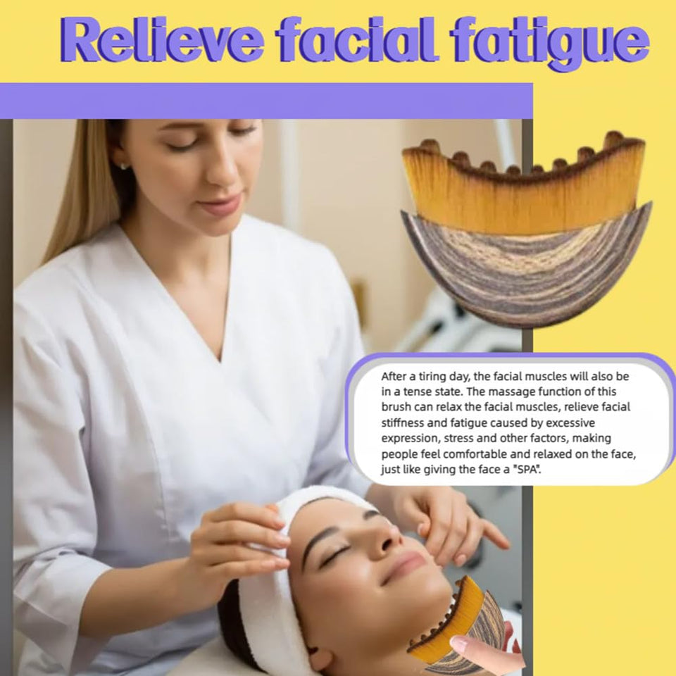 Lymphatic Contour Face Brush for Sculpting and Anti Puffiness Massage with Skin Glow Enhancement