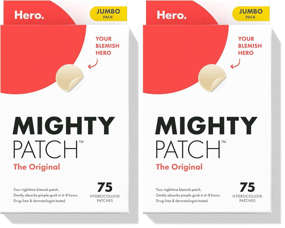 Mighty Patch Original Acne Pimple Patches by Hero Cosmetics Hydrocolloid Spot Stickers 36 Count