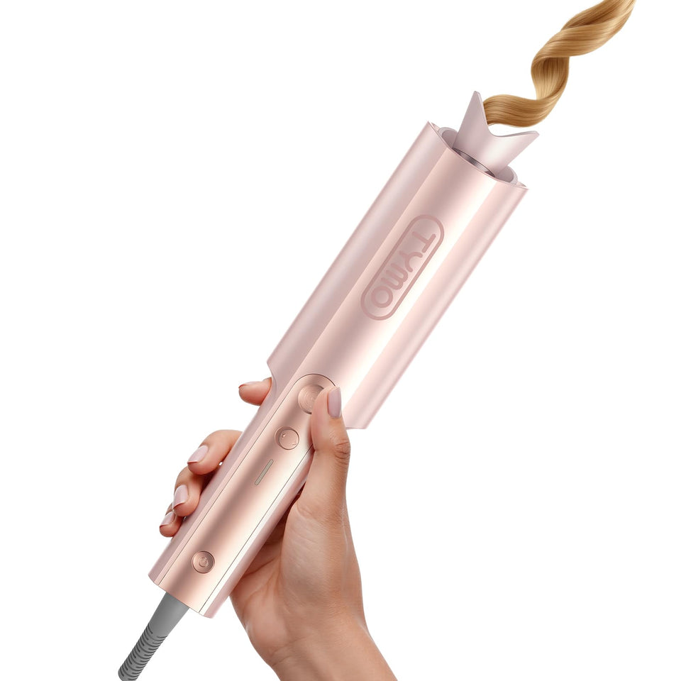 TYMO CurlPro Plus Ceramic Automatic Hair Curler with Anti-Scald Design for Long Hair Women Gold