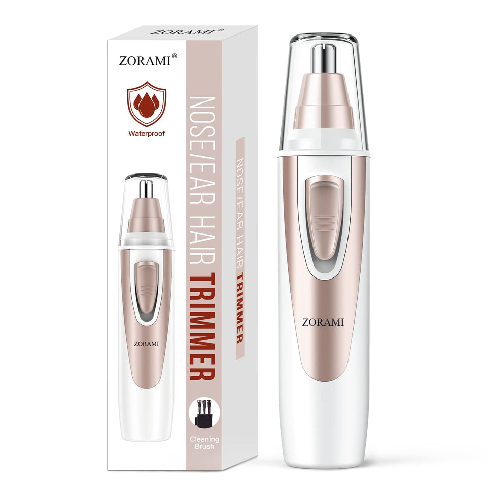 Professional Ear and Nose Hair Trimmer with Waterproof Dual Edge Blades for Men and Women Pink
