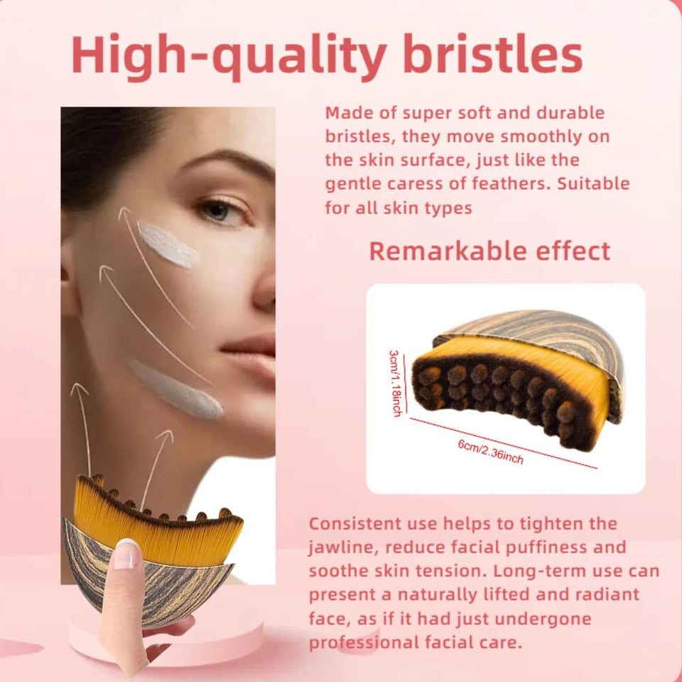 Lymphatic Contour Face Brush for Sculpting and Anti Puffiness Massage with Skin Glow Enhancement