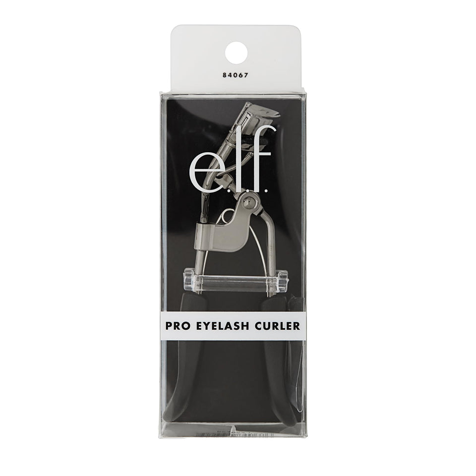 e.l.f. Pro Stainless Steel Eyelash Curler Long-Lasting Natural Curl All Eye Shapes with Replacement Pad