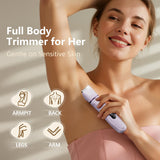 Virelle Waterproof Electric Foil Shaver Bikini Trimmer Women Ceramic Blade Type-C Charging Travel Size Purple