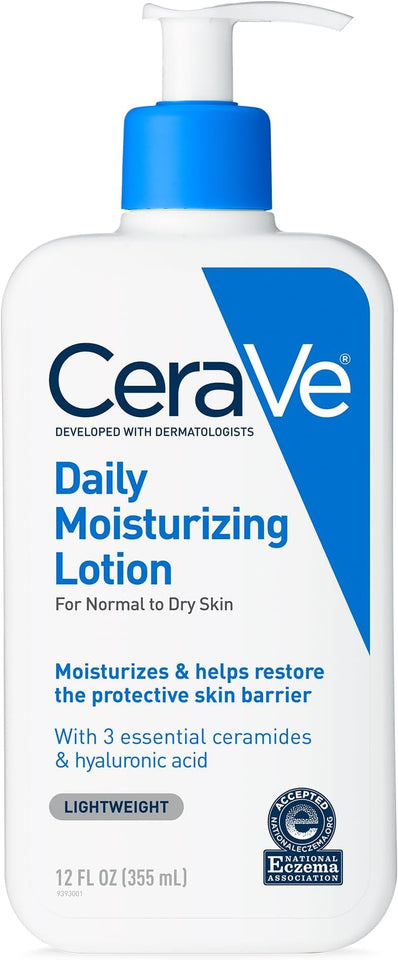 CeraVe Daily Moisturizing Lotion for Dry Skin with Hyaluronic Acid & Ceramides 12 Oz