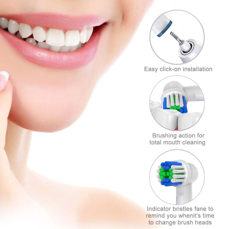 GENKENT 12 Pack Replacement Toothbrush Heads Compatible with Oral-B Pro 1000 7000 9600 3000 500
