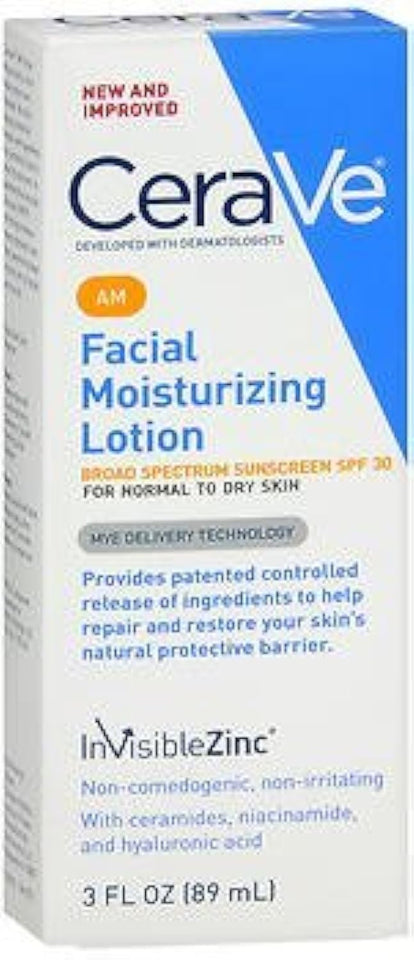 CeraVe AM Facial Moisturizing Lotion SPF 30 with Hyaluronic Acid Niacinamide & Ceramides 3 Oz