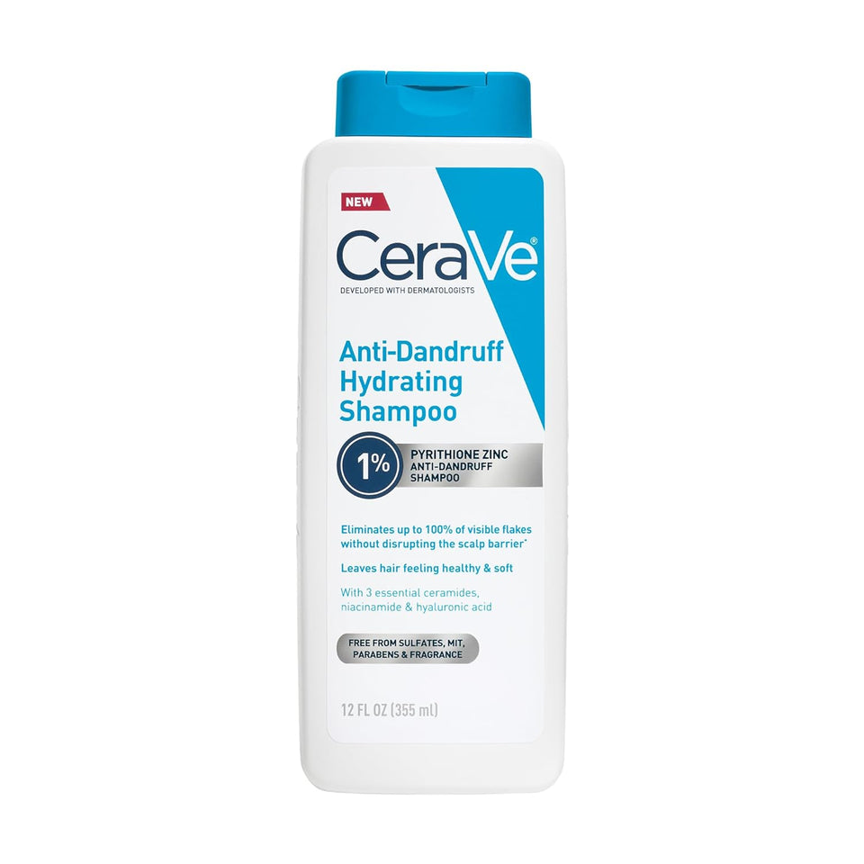 CeraVe Anti Dandruff Shampoo for Flake Removal Itchy Scalp Relief and Deep Hydration Care