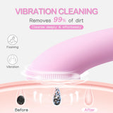 PRITECH Facial Cleansing Brush with Silicone Face Scrubber and Heat Massage for Deep Skin Cleaning