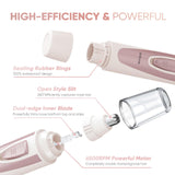 Professional Ear and Nose Hair Trimmer with Waterproof Dual Edge Blades for Men and Women Pink
