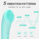 PRITECH Facial Cleansing Brush with Silicone Face Scrubber and Heat Massage for Deep Skin Cleaning